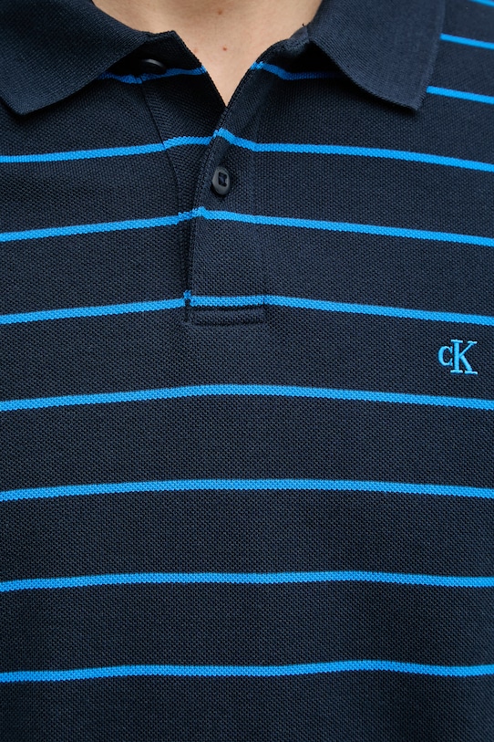 Calvin Klein Jeans polo męskie bawełniane LV04RF216G niebieski