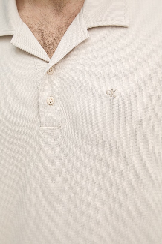 Calvin Klein Jeans polo pentru bărbați, cu bumbac LV04RF205G bej