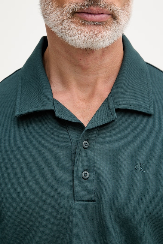 Calvin Klein Jeans πόλο Ανδρικό με βαμβάκι LV04RF205G πράσινο