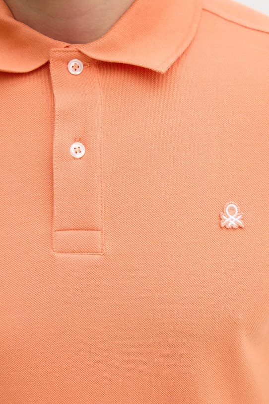 United Colors of Benetton polo bawełniane 3089J3179. pomarańczowy
