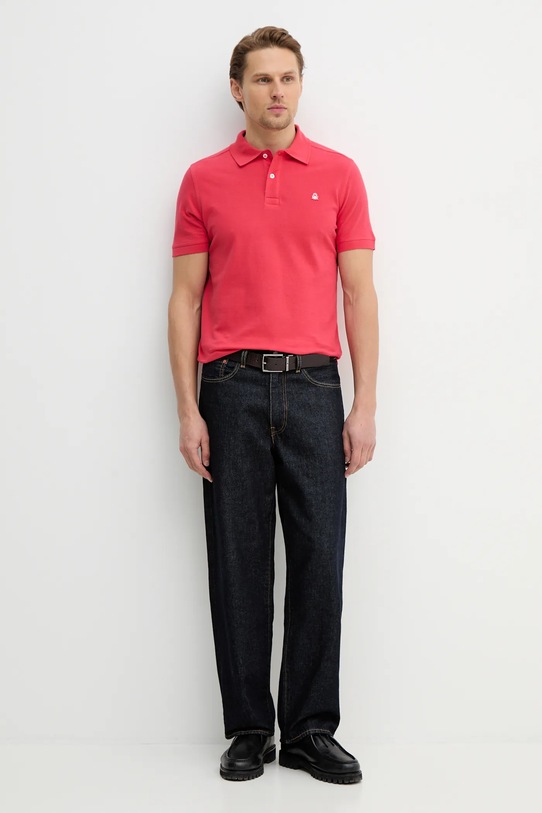 United Colors of Benetton polo bawełniane 3089J3179. czerwony SS26