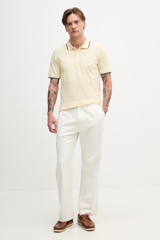 Lindbergh polo bawełniane 30.404010 żółty SS26