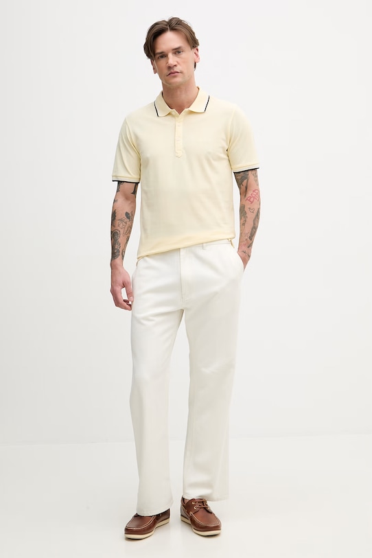 Lindbergh polo bawełniane 30.404010 żółty SS26