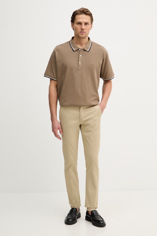 Lindbergh polo bawełniane 30.404010 beżowy SS26