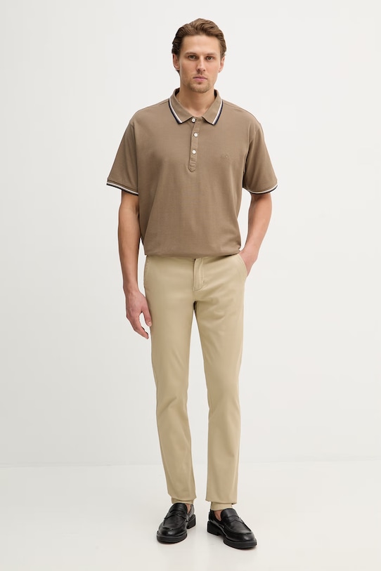 Lindbergh polo bawełniane 30.404010 beżowy SS26