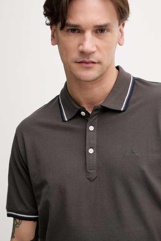 Odzież Lindbergh polo bawełniane 30.404010 szary