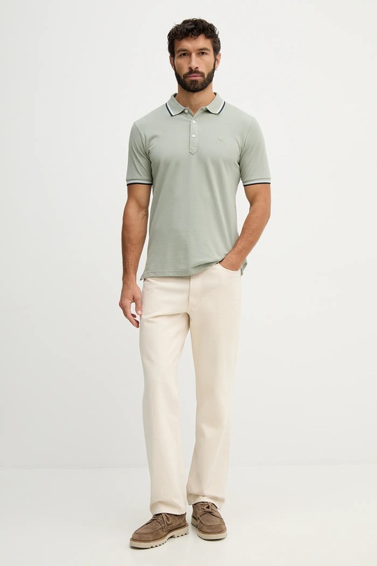 Lindbergh polo bawełniane 30.404010 zielony SS26