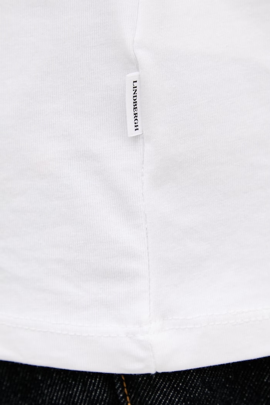 Lindbergh polo męskie bawełniane z elastanem 30.404036A biały