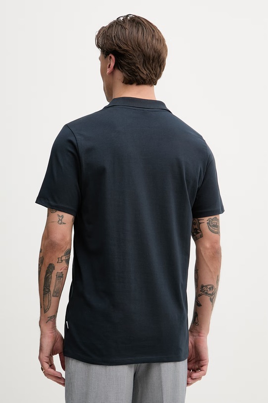 Odzież Lindbergh polo męskie bawełniane z elastanem 30.404036A granatowy