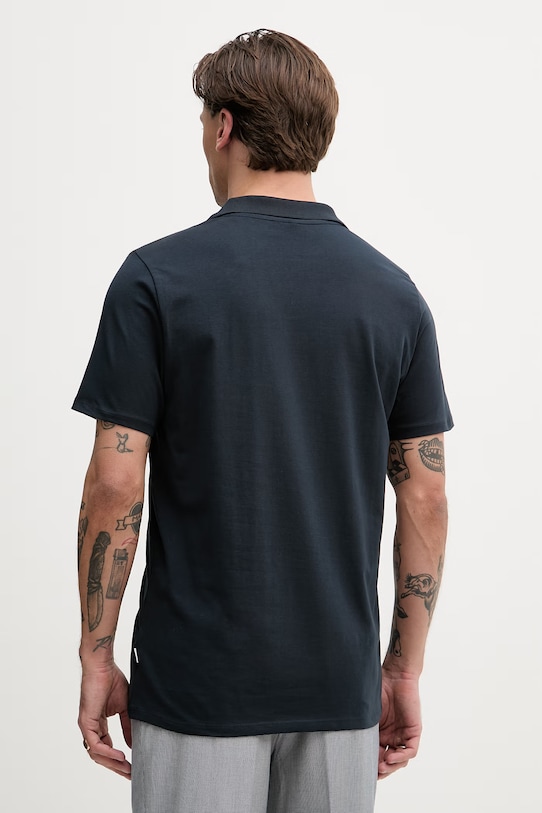 Odzież Lindbergh polo męskie bawełniane z elastanem 30.404036A granatowy