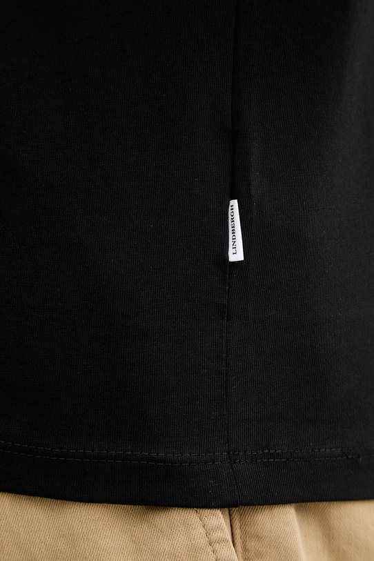 Lindbergh polo męskie bawełniane z elastanem 30.404036A czarny