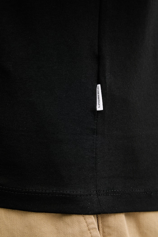 Lindbergh polo męskie bawełniane z elastanem 30.404036A czarny