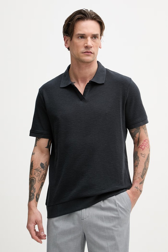 Lindbergh polo męskie bawełniane granatowy 30.404267