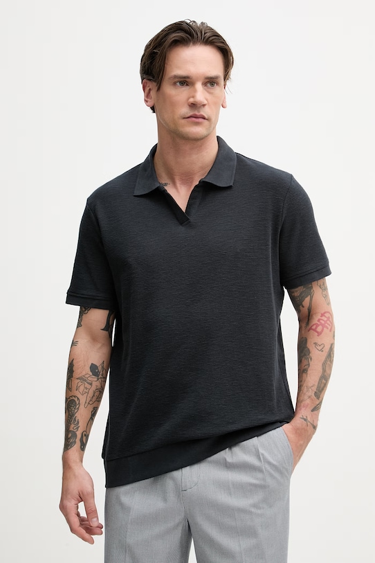 Lindbergh polo męskie bawełniane granatowy 30.404267