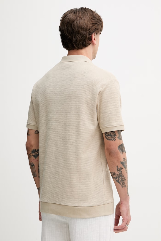 Odzież Lindbergh polo męskie bawełniane 30.404267 beżowy