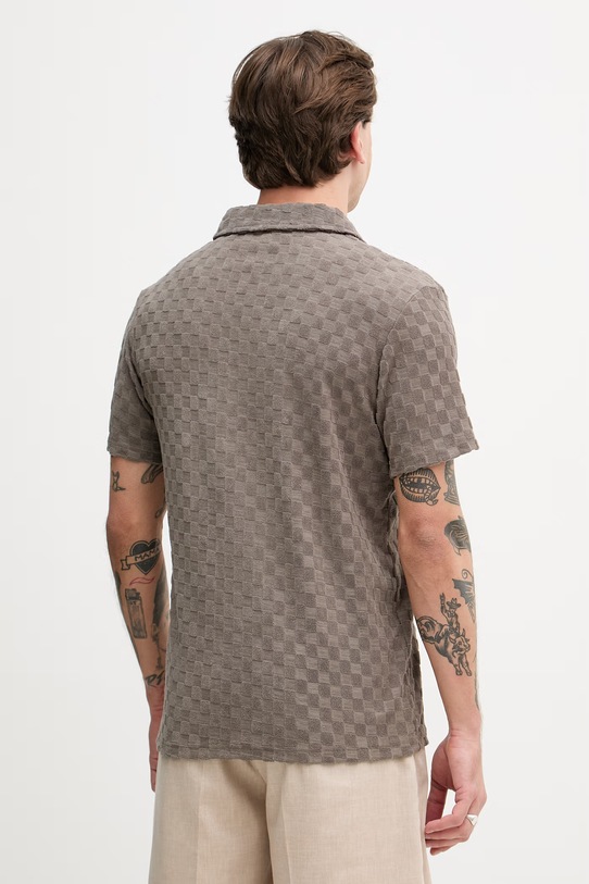 Odzież Lindbergh polo męskie z bawełną 30.404583 brązowy