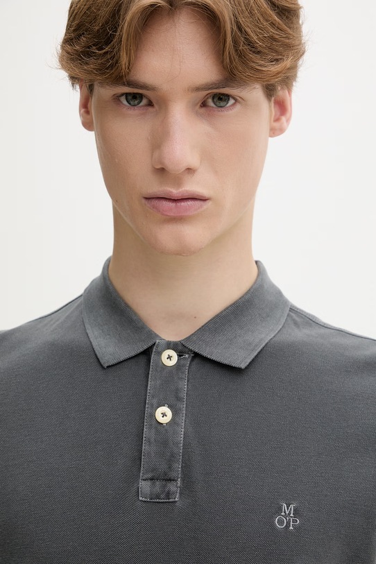 Marc O'Polo polo da uomo in cotone grigio 5000012660