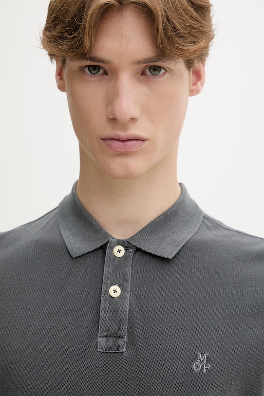 Marc O'Polo polo da uomo in cotone grigio 5000012660