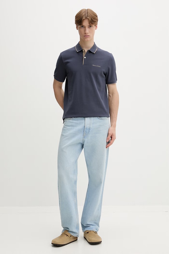 Marc O'Polo поло для мужчин из хлопка 5000012673 голубой SS26