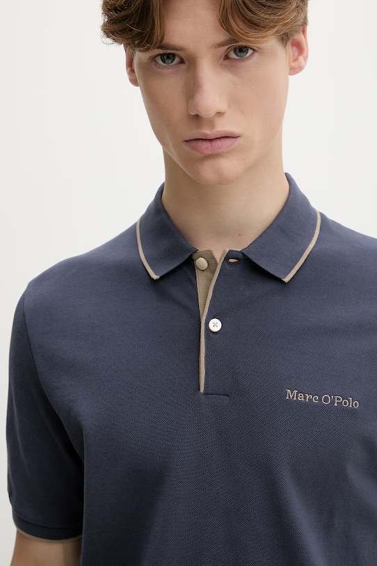 Marc O'Polo поло для мужчин из хлопка голубой 5000012673