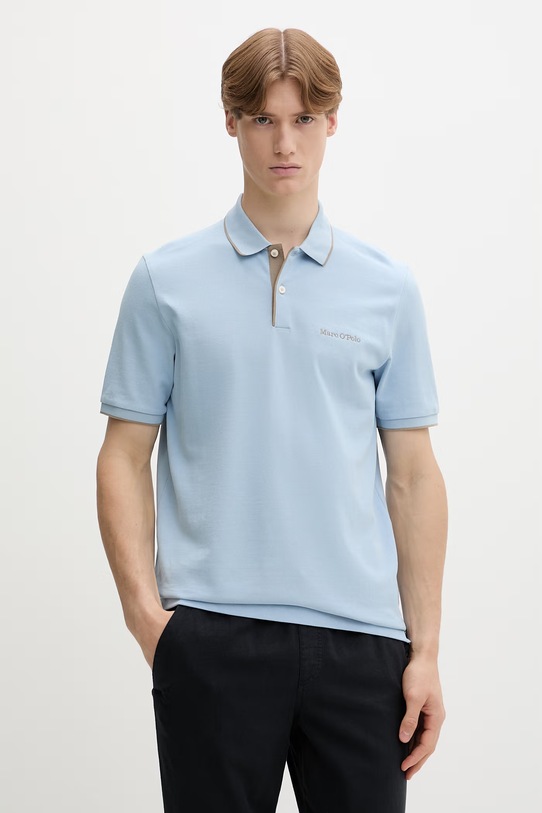 Marc O'Polo polo tričko pánske bavlnené modrá 5000012673