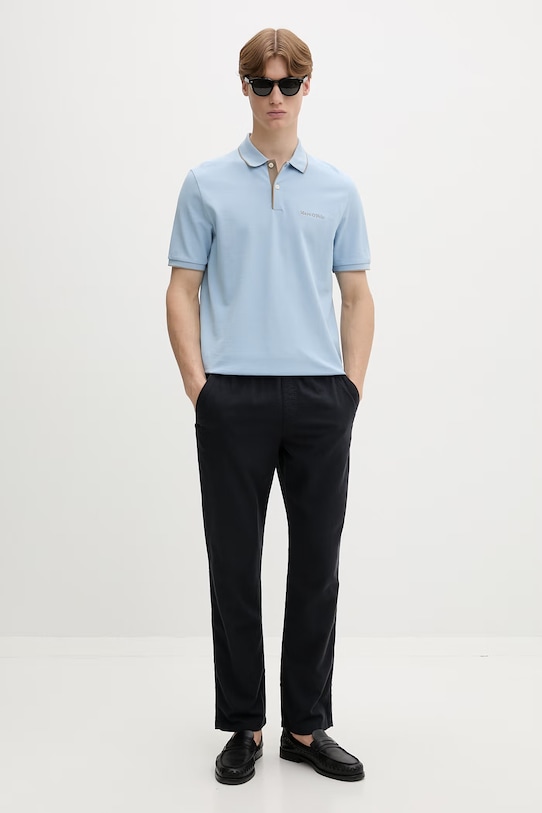 Marc O'Polo polo tričko pánske bavlnené 5000012673 modrá SS26