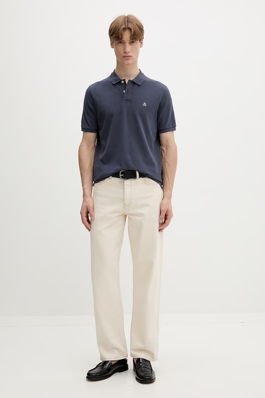 Marc O'Polo polo męski bawełniany 5000012674 niebieski SS26