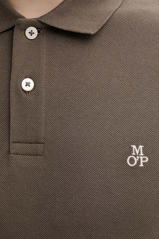 Marc O'Polo polo męskie bawełniane 5000012674 brązowy