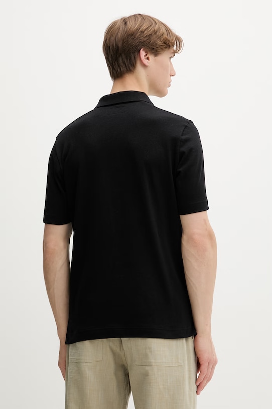 Odzież Marc O'Polo polo męskie z dodatkiem lnu 5000012676 czarny