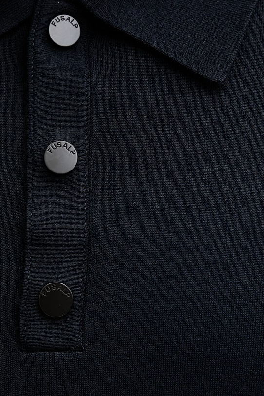 Fusalp polo swetrowe męskie z wiskozą HENRYO H2118 granatowy