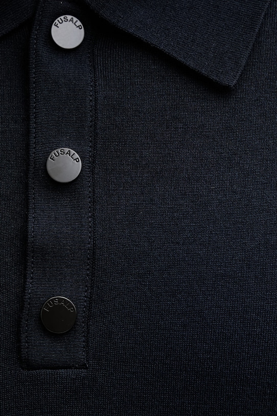 Fusalp polo swetrowe męskie z wiskozą HENRYO H2118 granatowy