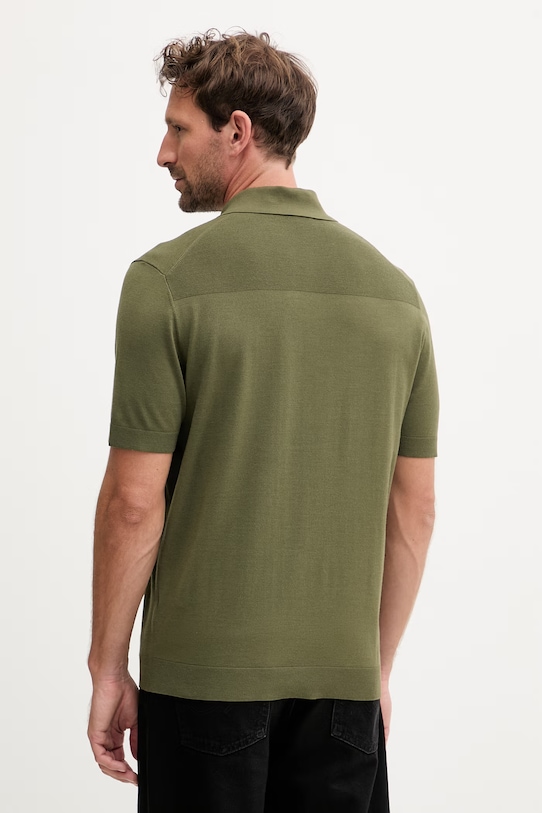 Odzież Fusalp polo swetrowe męskie z wiskozą HENRYO H2118 zielony