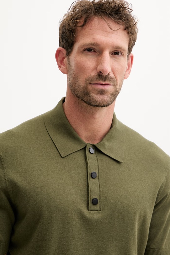 Fusalp polo swetrowe męskie z wiskozą HENRYO zielony H2118