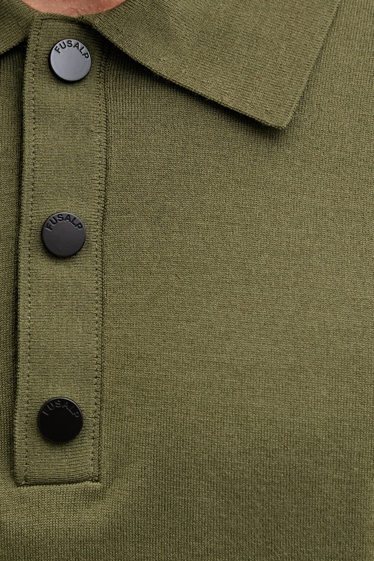 Fusalp polo swetrowe męskie z wiskozą HENRYO H2118 zielony