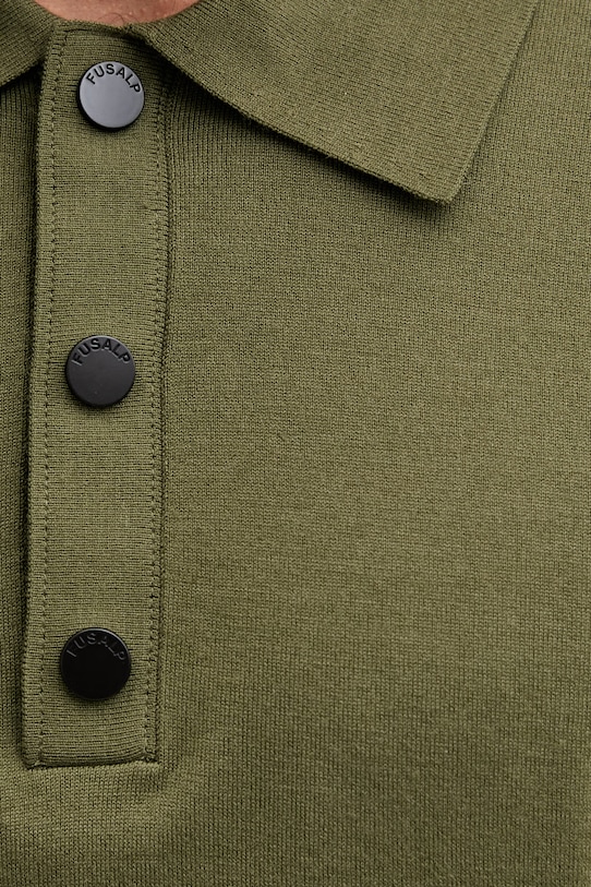 Fusalp polo swetrowe męskie z wiskozą HENRYO H2118 zielony