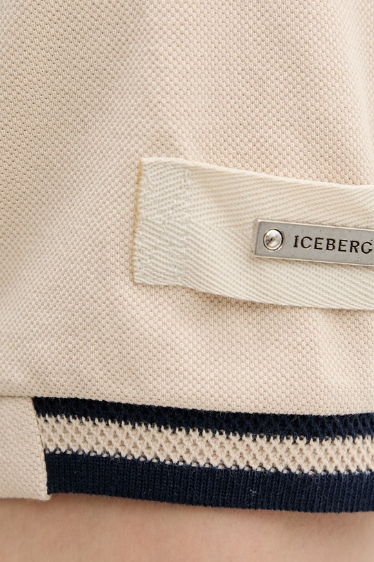 Iceberg polo męskie bawełniane F030.631A beżowy