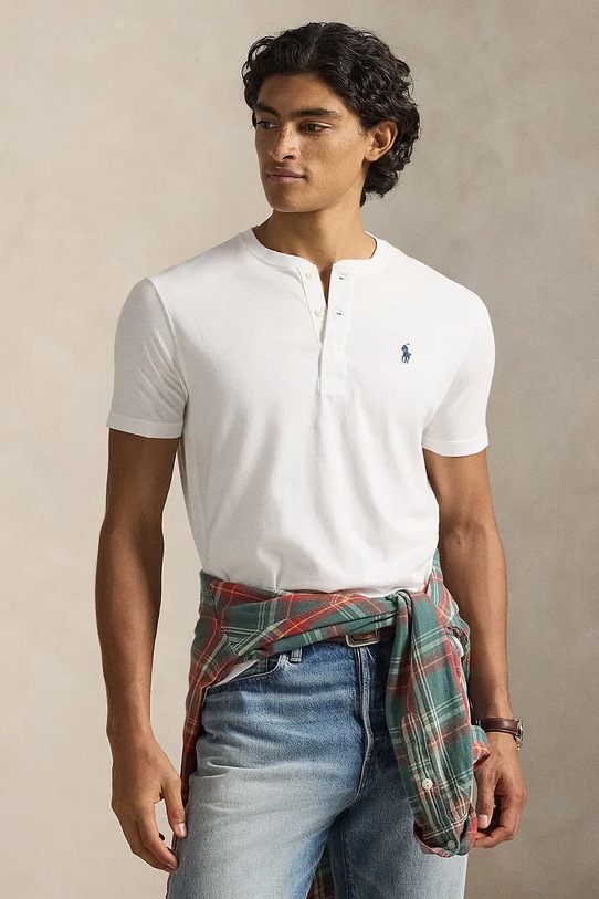 Polo Ralph Lauren t-shirt bawełniany bawełna biały 710964485