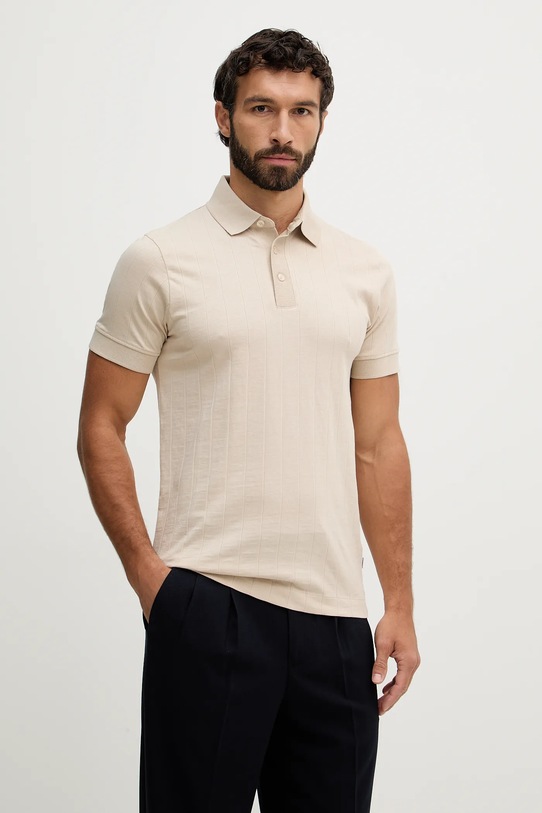 Lindbergh polo bawełniane bawełna beżowy 30.404062