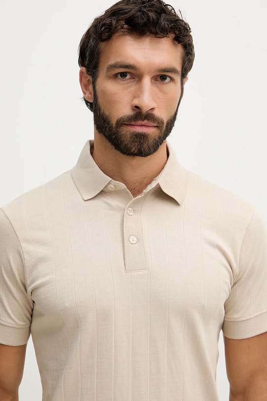 Lindbergh polo bawełniane beżowy 30.404062