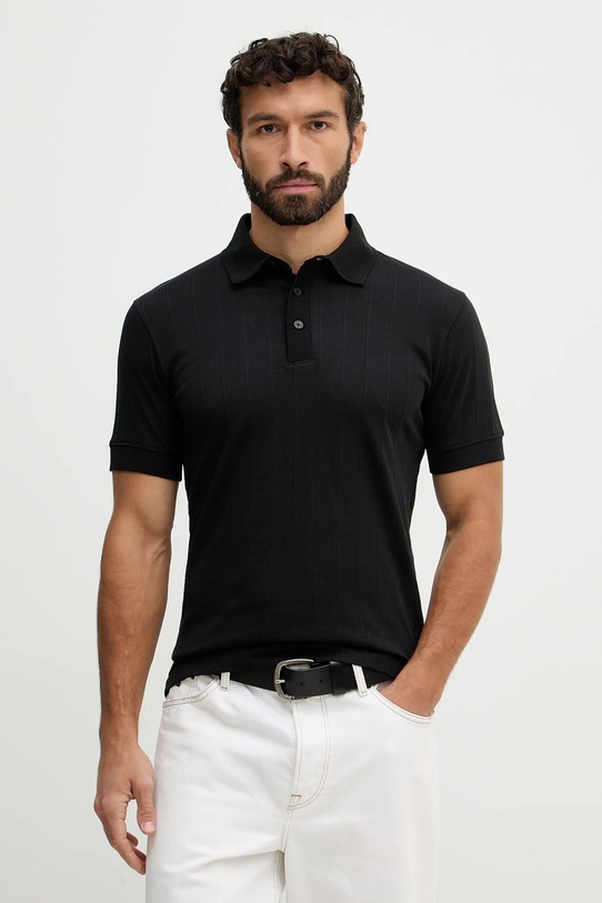 Lindbergh polo bawełniane bawełna czarny 30.404062