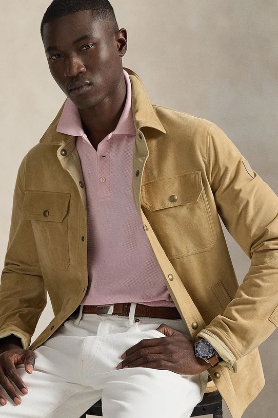 Polo Ralph Lauren polo bawełniane 710B13479 różowy