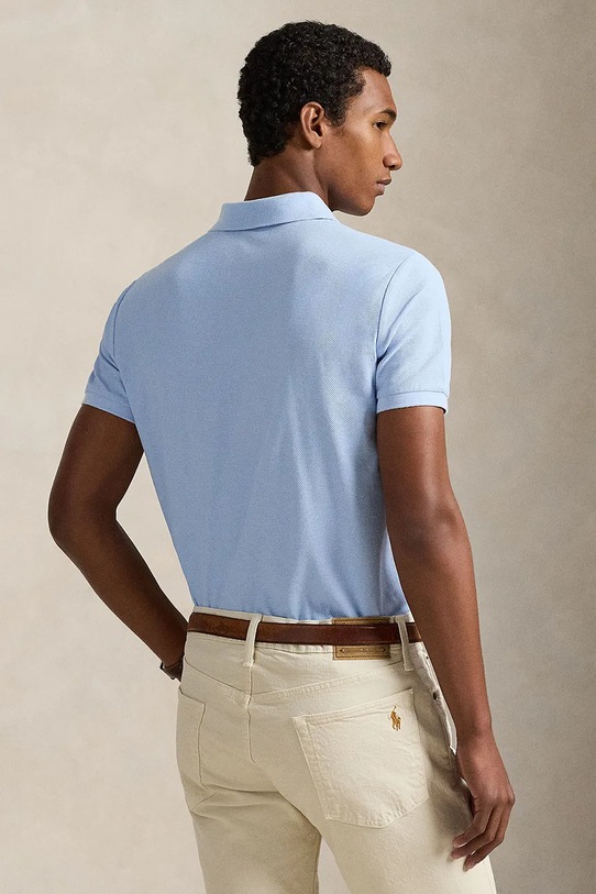 Polo Ralph Lauren polo bawełniane 710B13479 niebieski SS26