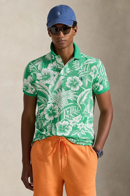 Polo Ralph Lauren polo bawełniane 710B13529 zielony