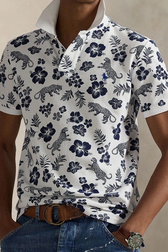 Polo Ralph Lauren polo bawełniane fioletowy 710B13541