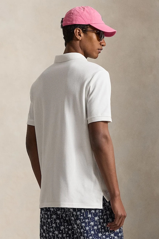 Polo Ralph Lauren polo męskie bawełniane 710B16617 biały SS26