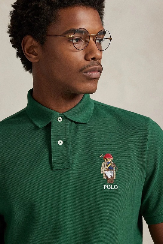 Polo Ralph Lauren polo bawełniane zielony 710B16618