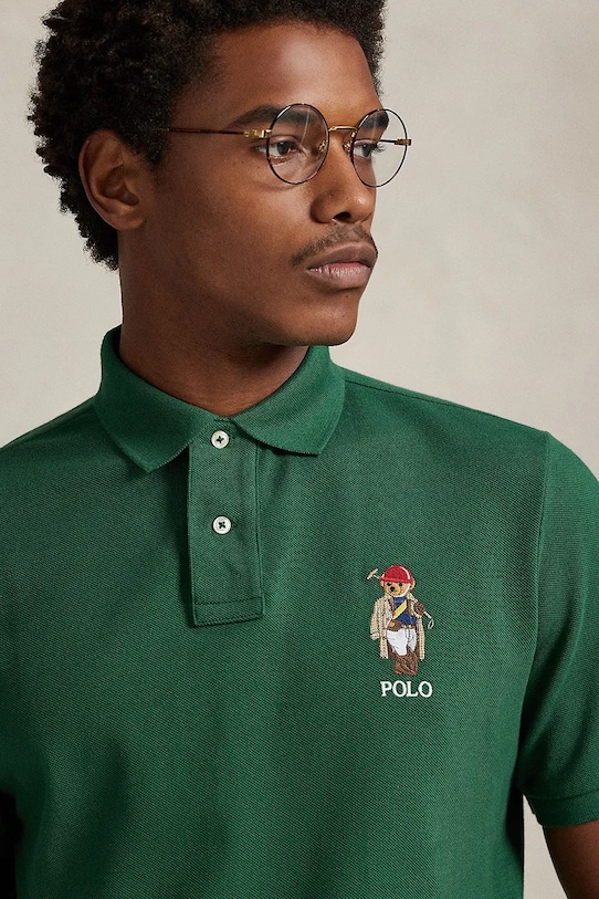 Polo Ralph Lauren polo bawełniane zielony 710B16618