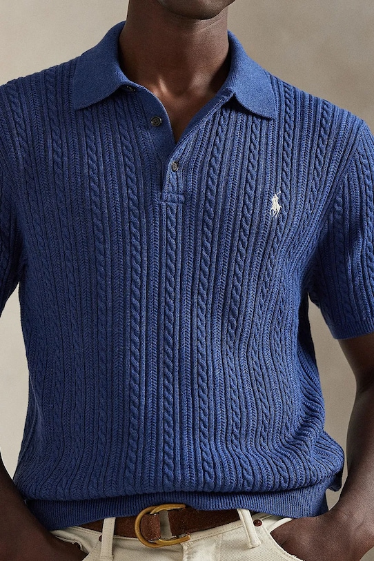 Polo Ralph Lauren polo bawełniane granatowy 710B13893