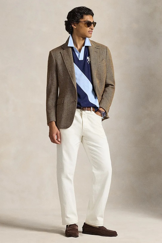 Odzież Polo Ralph Lauren polo bawełniane 710B14221 granatowy