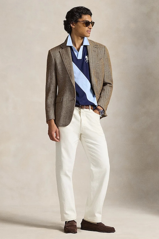 Odzież Polo Ralph Lauren polo bawełniane 710B14221 granatowy